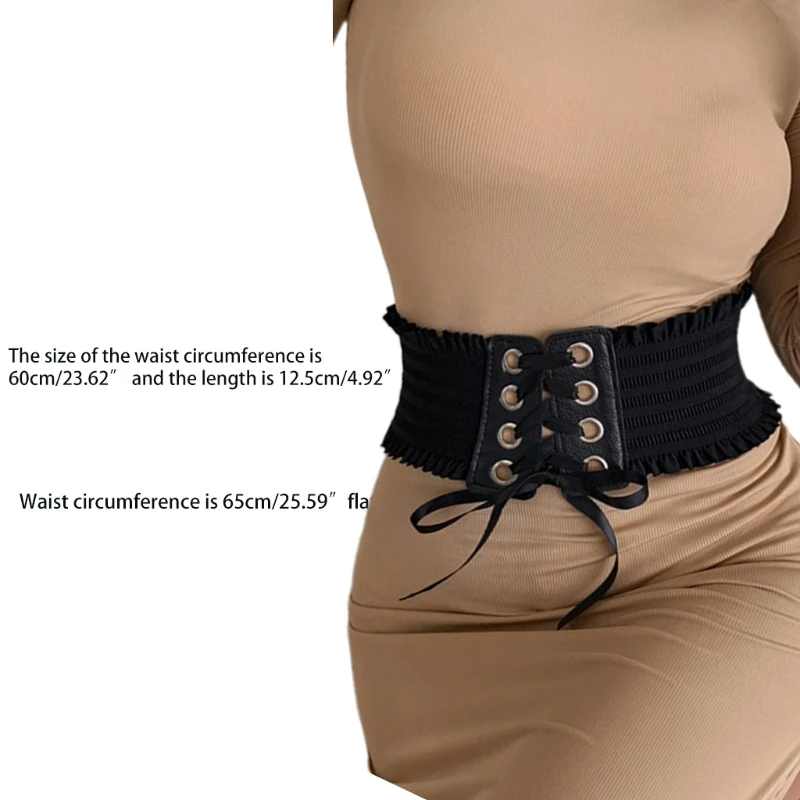 

066C Waist Cincher Belt Womens Stylish Skinny Belt Women Elastic Waist Belt Wild Belt