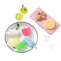 popsicle silicone mold ice cream mold with lid silicone ice cream stick ice mold homemade handmade cartoon diy ice cream mold