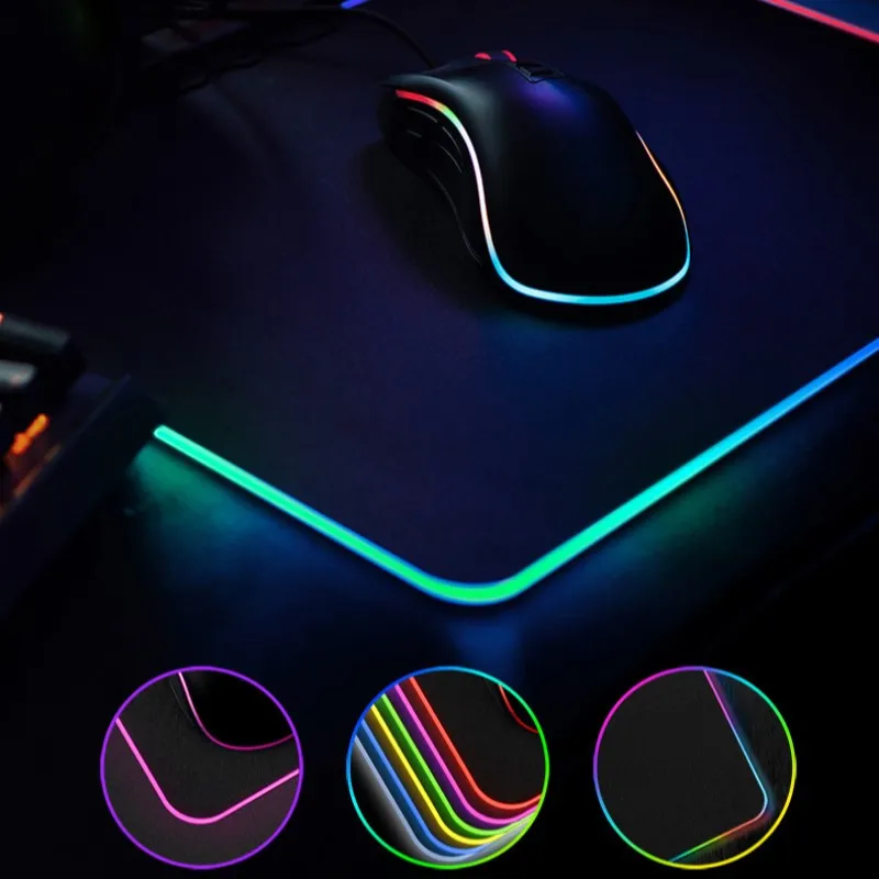 

Gaming Mouse Pad Computer Mousepad Rgb Large Mouse Pad Gamer Xxl Mouse Carpet Big Mause Pad Pc Desk Play Mat with Backlit