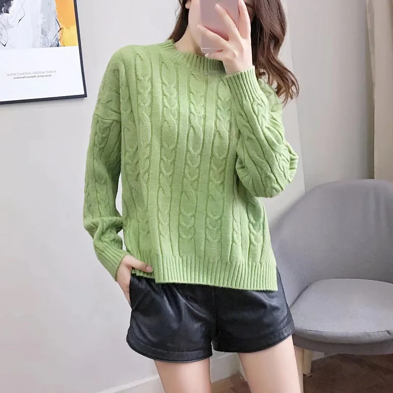 Женский свободный свитер в Корейском стиле Новинка 2021 года Сезон осень-зима