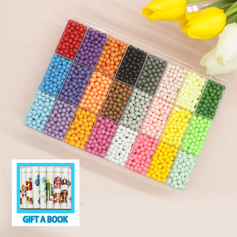 6000 шт. 24 цвета многоразовые бусины головоломка кристалл сделай сам водный спрей