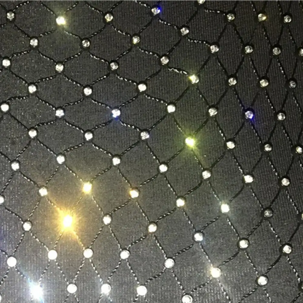 2020 сексуальный женский топ без рукавов нейлоновая ажурная рубашка со стразами