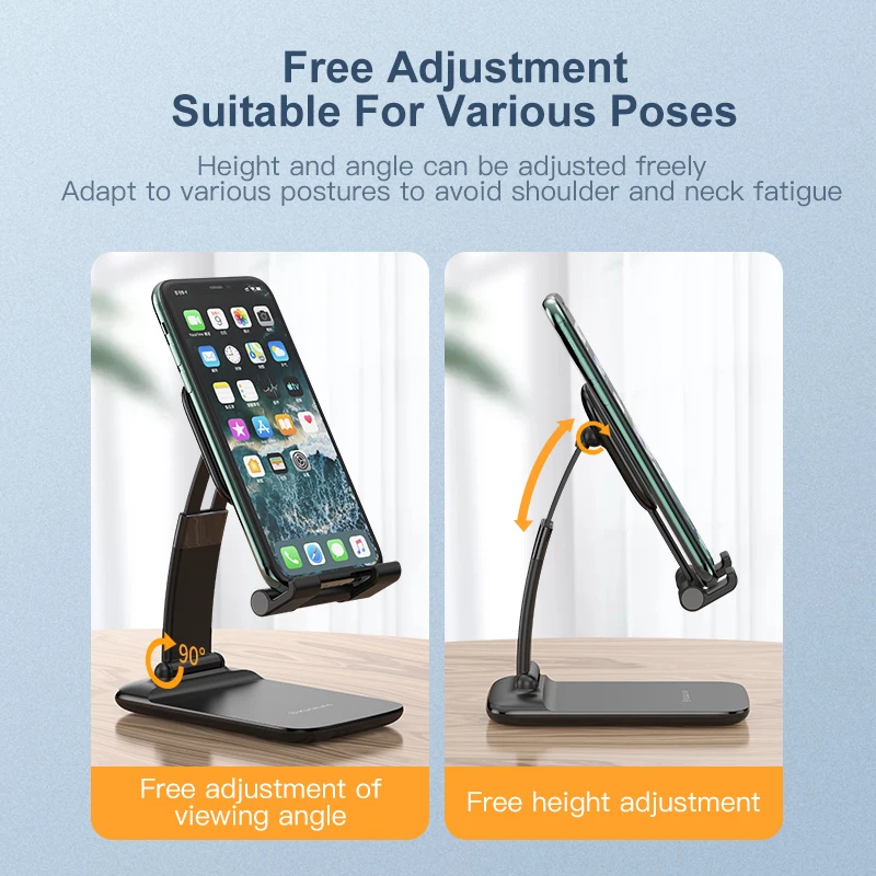 kuulaa desktop tablet holder cell phone foldable adjustable support desk mobile phone holder stand for ipad pro iphone huawei free global shipping