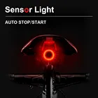 Умный задний фонарь для велосипеда, стоп-сигнал с датчиком торможения, водонепроницаемый задний фонарь с зарядкой через USB, велосипедные аксессуары