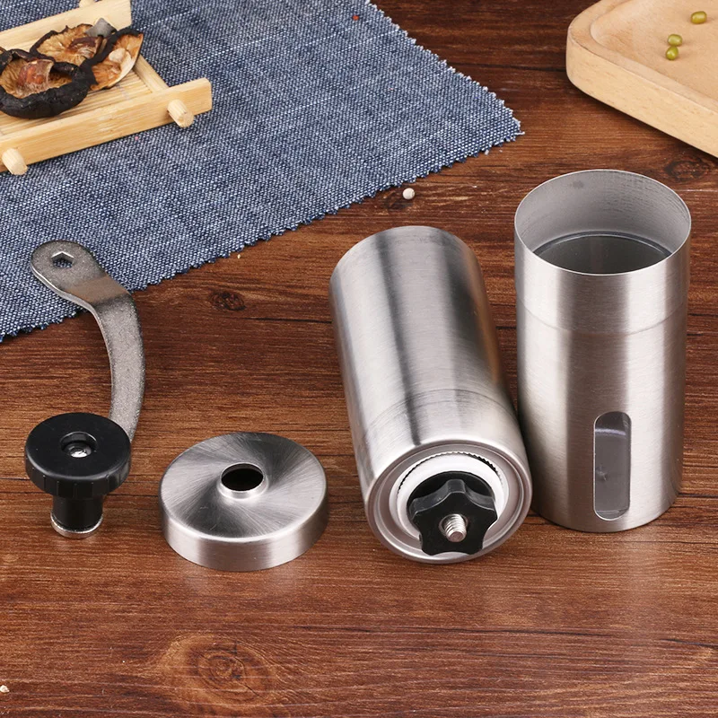 Ручная керамическая кофемолка из нержавеющей стали регулируемая мельница для