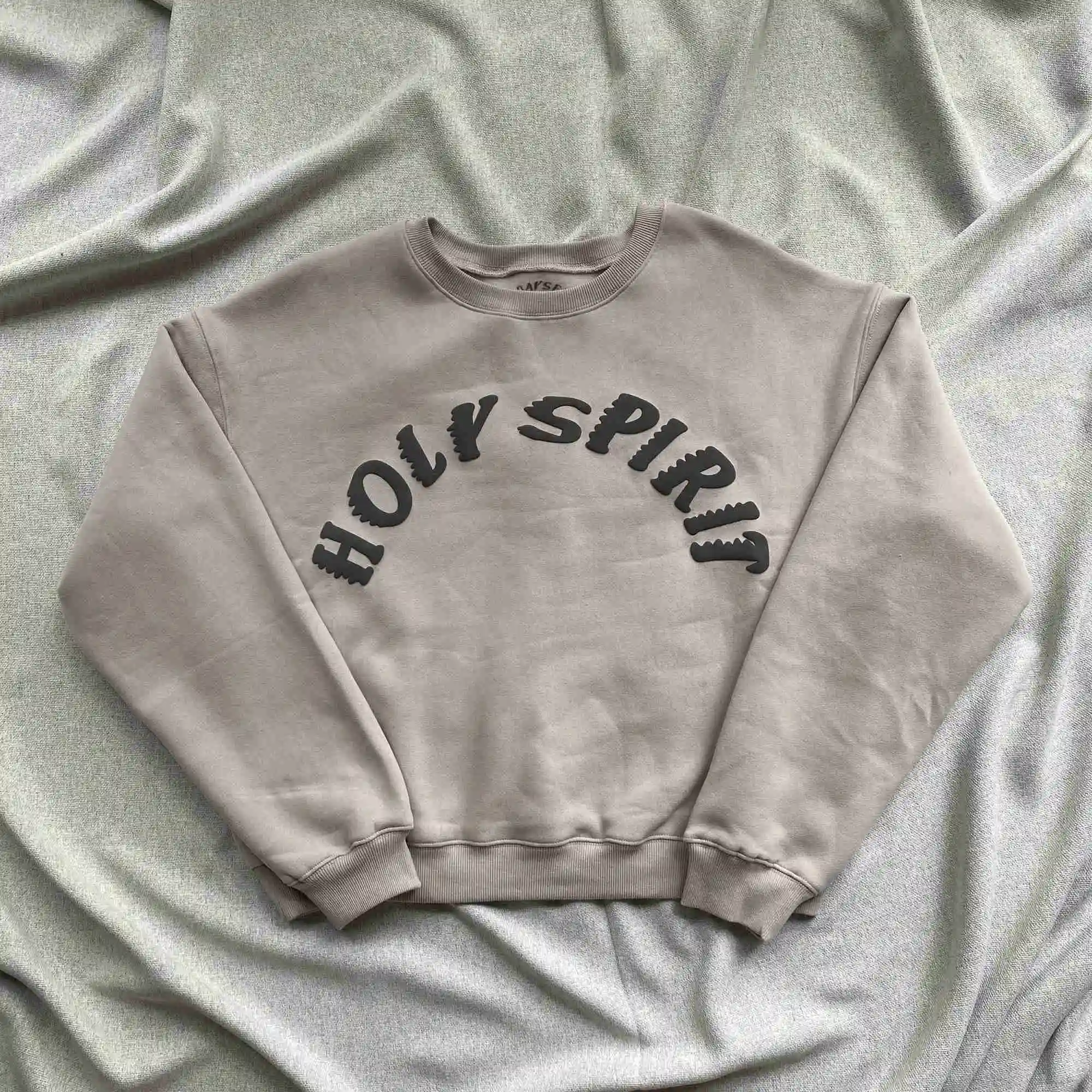 

Men Women Foam Printing Crewneck Kanye West CPFM Holy Spirit Hoodie Nice Washed Trust God Sunday Service Sweatshirts