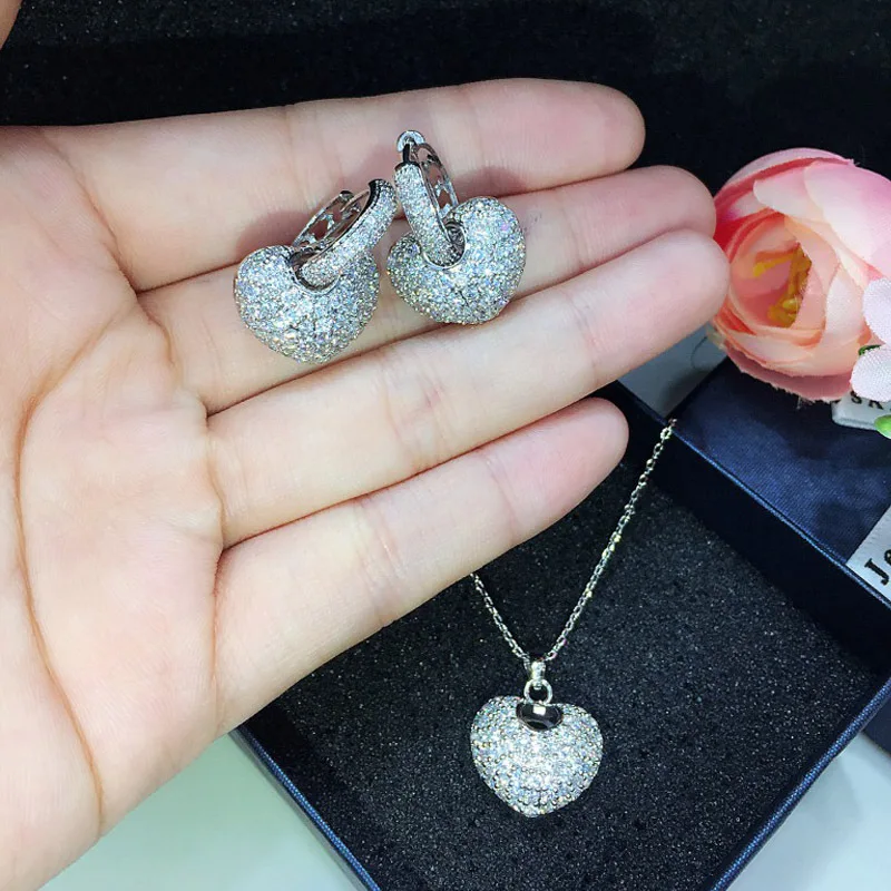 Серьги-подвески женские из светильник РА 925 пробы с белым цирконом | Украшения и