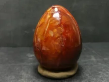 106.0gNatural color red agate egg polishing quartz crystal healing stone, furniture accessories
