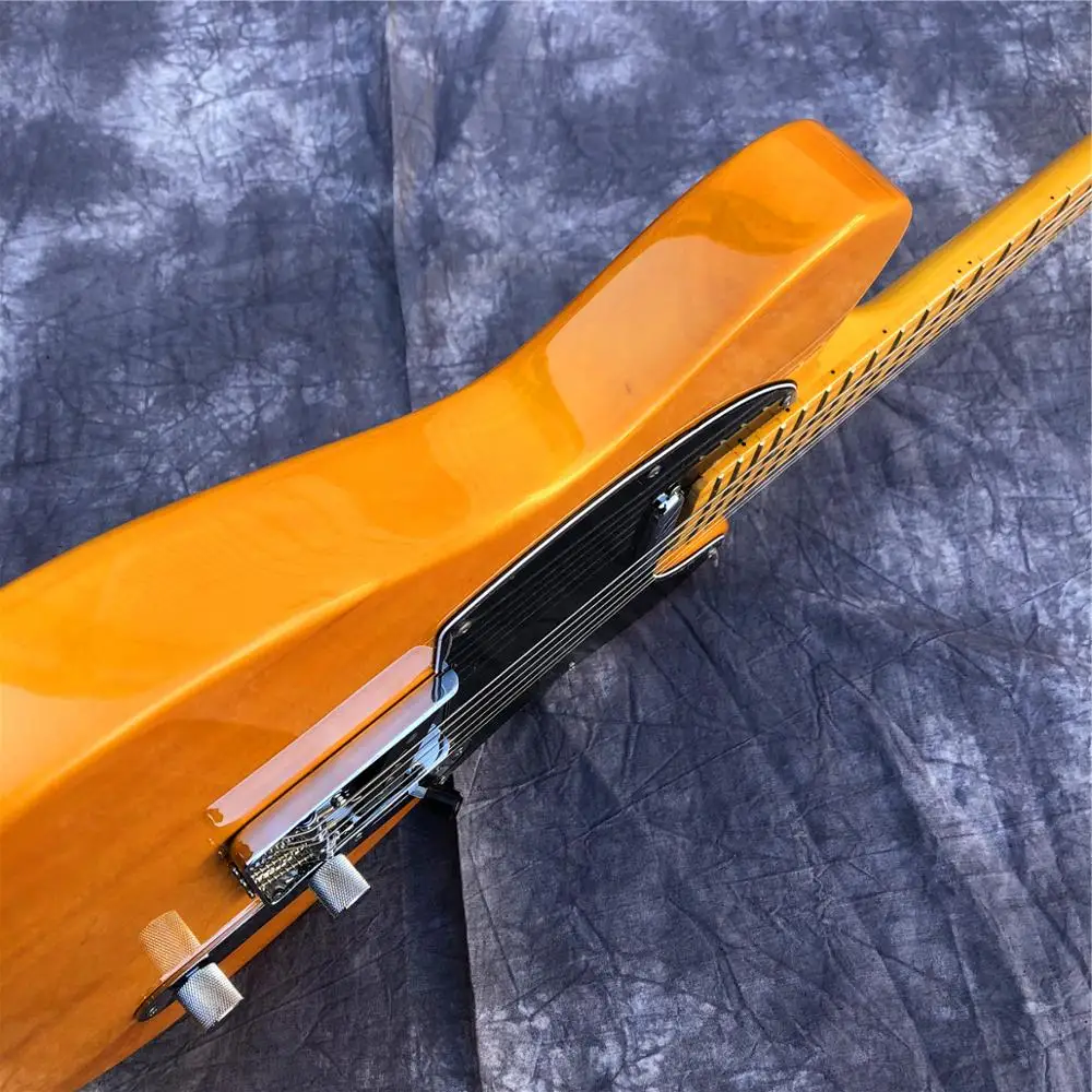 

In Stock Yellow Fen TL Electric Guitar,Top Quality Maple Neck Wax Potted Tele Guitar,Free Shipping