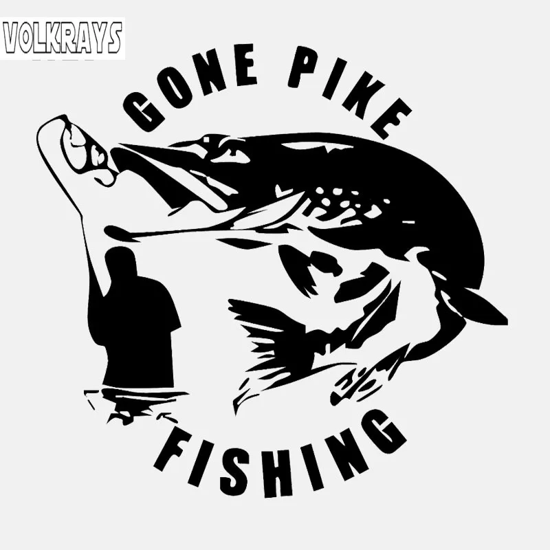 Volkrays индивидуальная Автомобильная наклейка Аксессуары для рыбалки на щуку