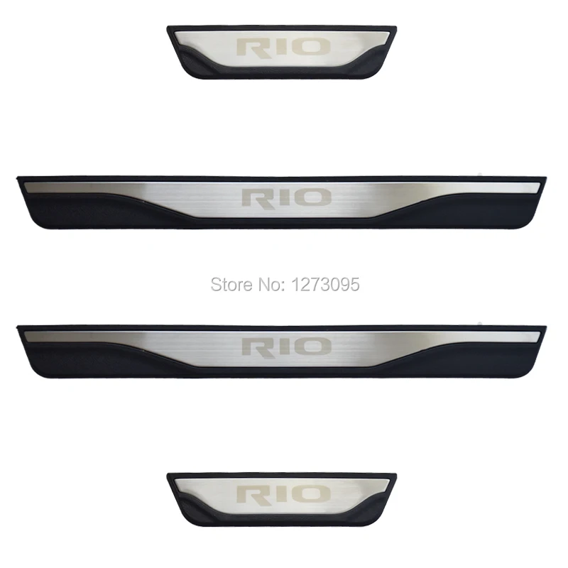

For KIA RIO 3 4 x-line x line 2014-2019 2020 Accessories Stainless Door Sill Scuff Plate Protector Guard Cover Pedal Car Styling