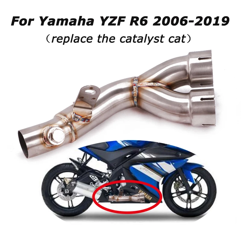 

Slip for Yamaha YZF R6 2006-2019 Middle Link Connect Pipe Delete Replace Catalyst Cat Stainless Steel