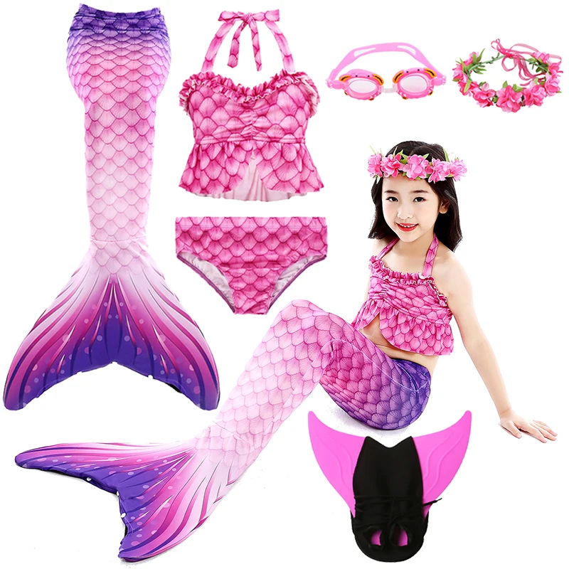 

Kids Princess Little Mermaid Tail for Swimming Costume Kids Swimwear Children Swimsuit Girls Swimwear Fancy Dress Bikini Kids