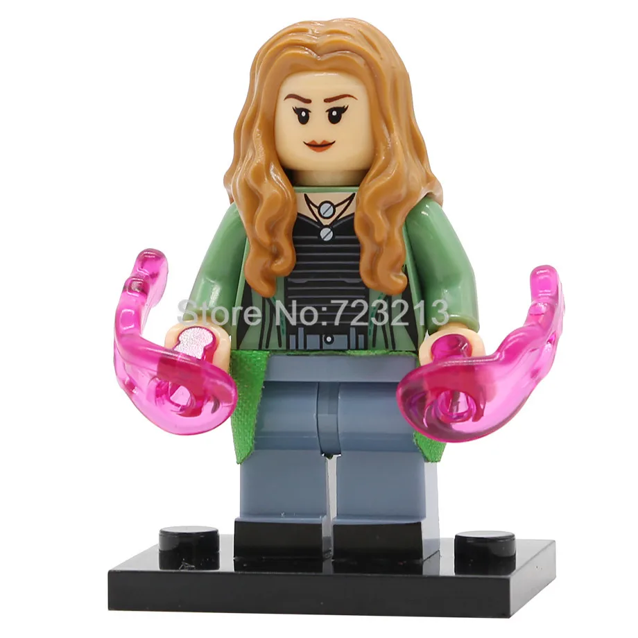 Scarlet Witch Супергерой, Мстители, Ник Фурия, фигурка Obadiah Stane, Железный человек, Доктор Стрэндж, корвус, Glaive, строительные блоки, наборы, модели, кирпичные игрушки - Цвет: Scarlet Witch
