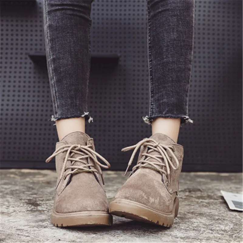 Новое поступление Модные замшевые женские ботильоны Весенние ботинки на