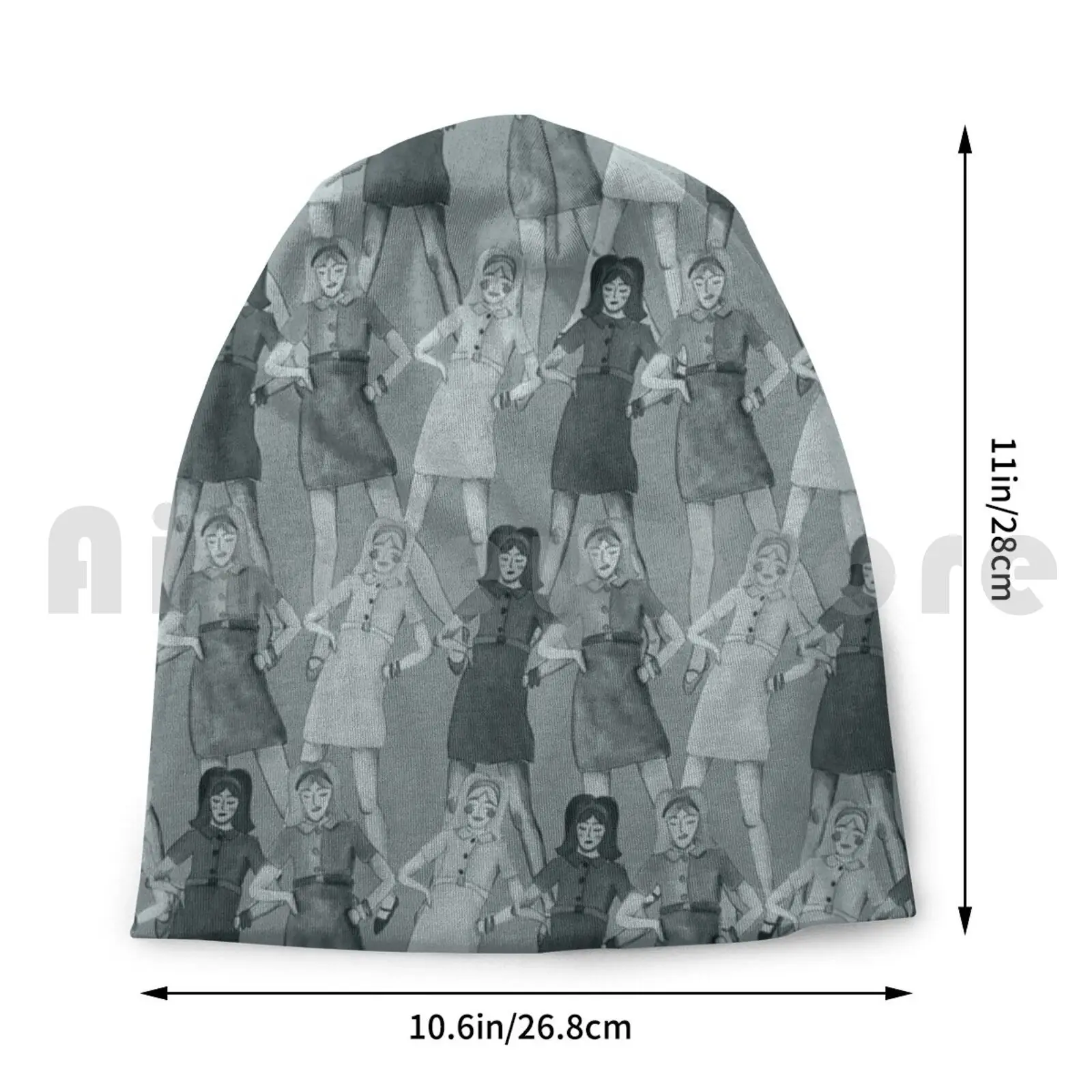 Трикотажная Шапка-бини с газетами для девочек в стиле хип-хоп |