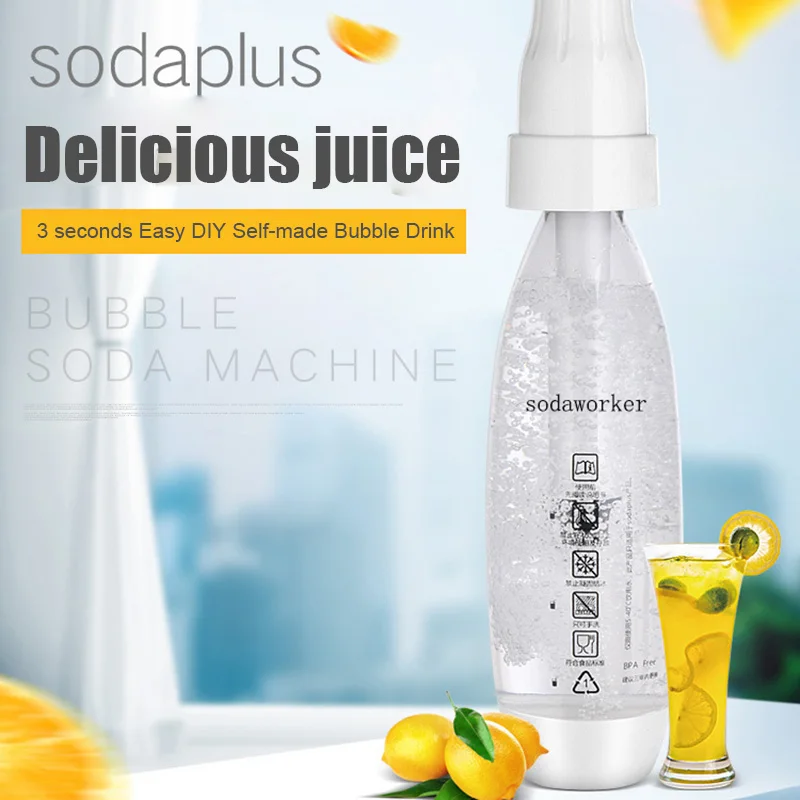 Прозрачный Горячая портативный бытовой для газированных напитков машина для производства напитков G66 - Цвет: Прозрачный
