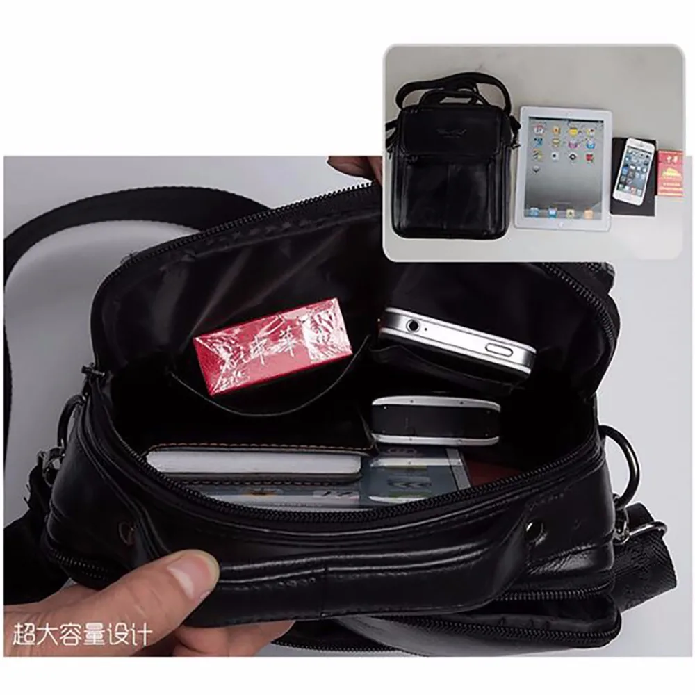 Сумка кросс-боди мужская из натуральной воловьей кожи саквояж на плечо