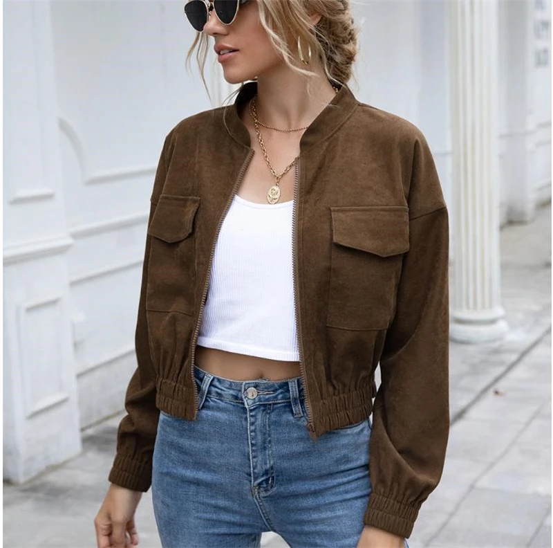 

Good Quality Women Auutmn Spring Coats Jackets Ladies Zipper Coat Female Slim Fit Fashion Street Wear Clothes
