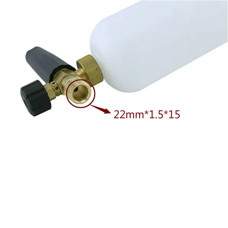 22mmx1.5 1L регулируемое пенное мыло для мытья автомобиля бутылка мойки под давлением