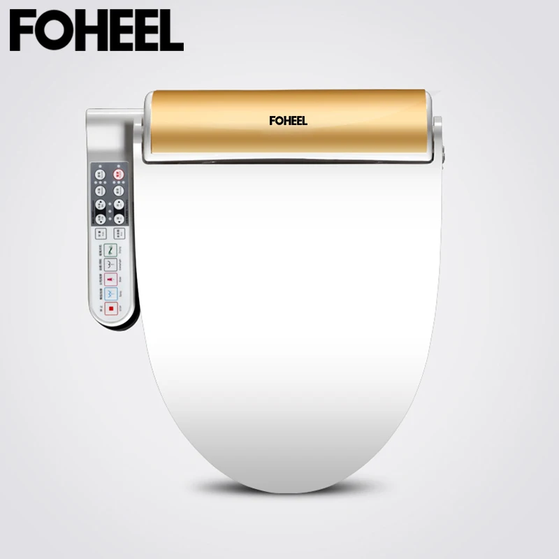 FOHEEL Новое умное сиденье для унитаза золотистое серебряное боковое управление