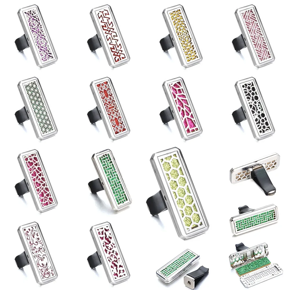 Прямоугольник Ароматерапия Ожерелье Ювелирные Изделия Магнитная Нержавеющая