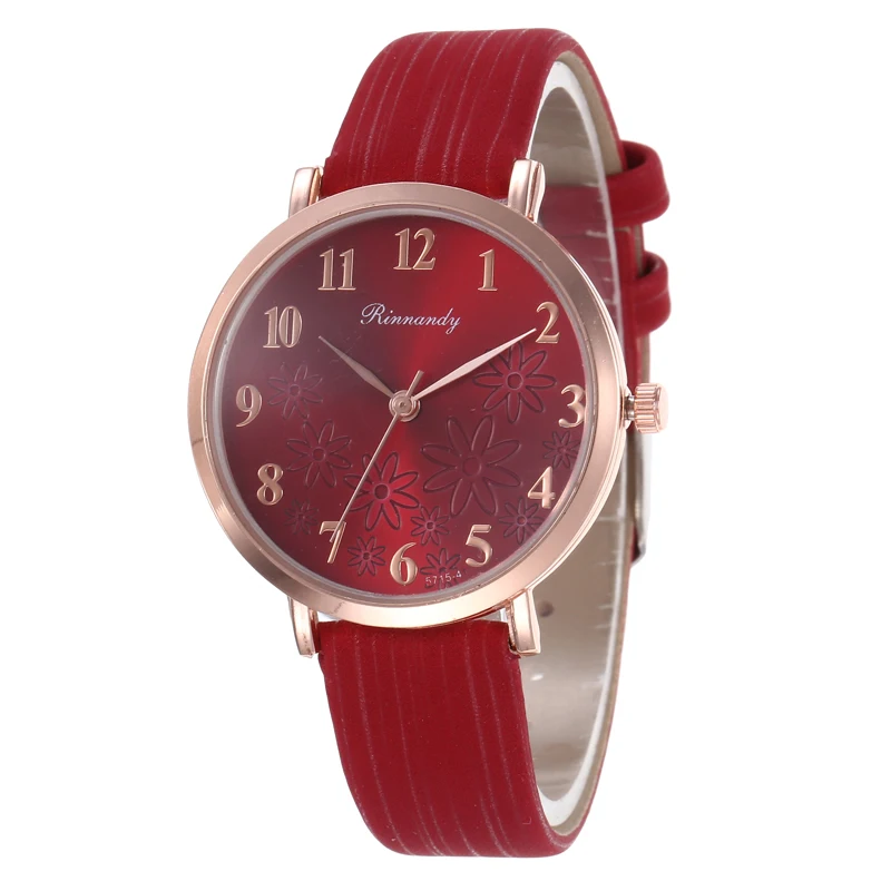 

Women's Simple Leather Quartz Watch Women Ladies Dress Flower Watch Students Casual Wristwatch Relojes Montre Femme Gift reloj