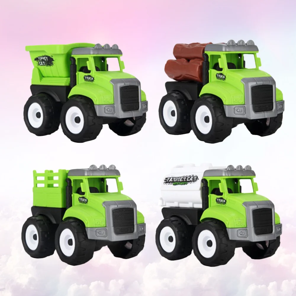 

4PCS Adorable Creative Inertia Power Funny Farmer Car for Children Home Preschool
