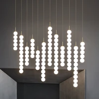 nordic led pendant lights post modern creative art ball bedside pendant lamp stair kitchen bar lustre hanglamp lighting fixture