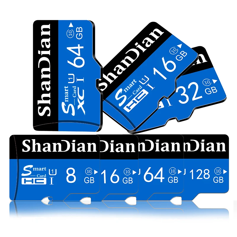 SHANDIAN карта памяти с реальной емкостью 8 ГБ 16 32 64 Гб 128 класс 10 Micro SD