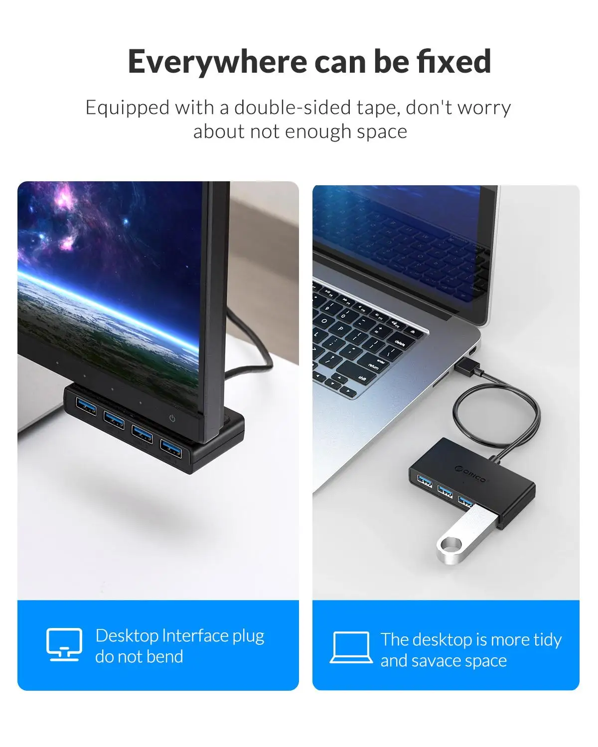 ORICO usb хаб с микро USB Мощность Порты и разъёмы несколько 4 3 0 высокоскоростной