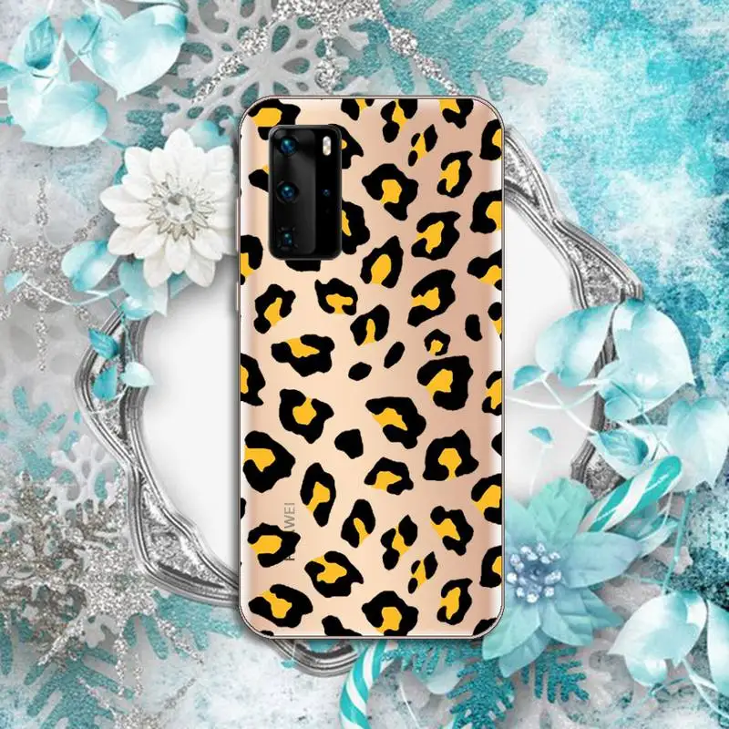 

Fashion Leopard zebra Pattern Phone Case Transparent for Huawei P honor 8 10i 20 30 40 smart 2019