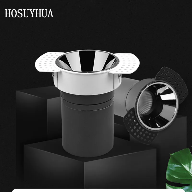 

Square Frameless 7W 15W 20W COB Spotlight Recessed Ceiling wall washing lamp CRI Ra 92 3000K 4000K 6000K Anti-glare Hotel Light