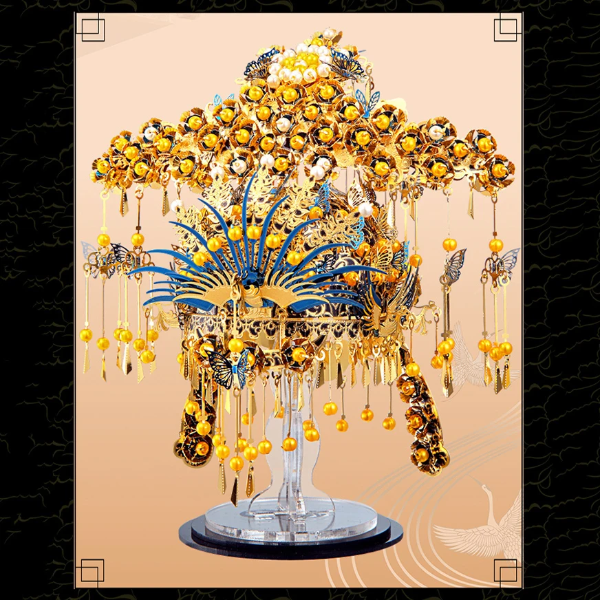 Piececool-rompecabezas de Metal 3D para adultos y ni&ntilde;os, puzle de silla de Sed&aacute;n nupcial, vestido de boda, Le&oacute;n de baile, rompecabezas Manual, regalos de boda-4