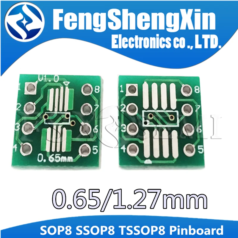 

20pcs/lot SOP8 SSOP8 TSSOP8 to DIP8 Interposer Module PCB Board Transfer Board Adapter Plate 0.65/1.27mm Pinboard