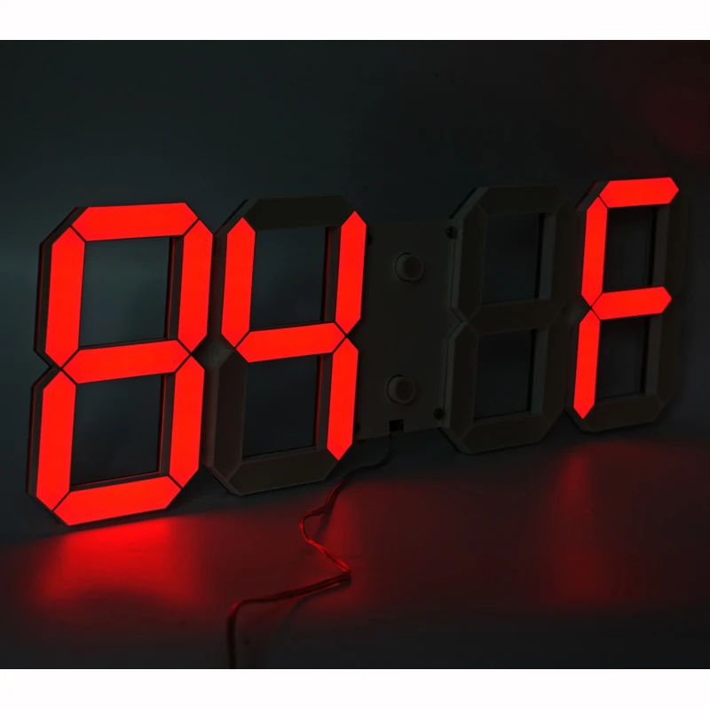 Светодиодные настенные часы с датой температуры 6 &quot высоким светодиодным