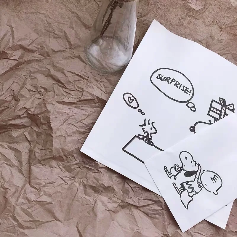 2 шт Peanuts Rogue Dog пустые Мини бумажные пакеты крафт-Печать Подарочная Свадебная Упаковка вечерние Пригласительные открытки Сумки для хранения