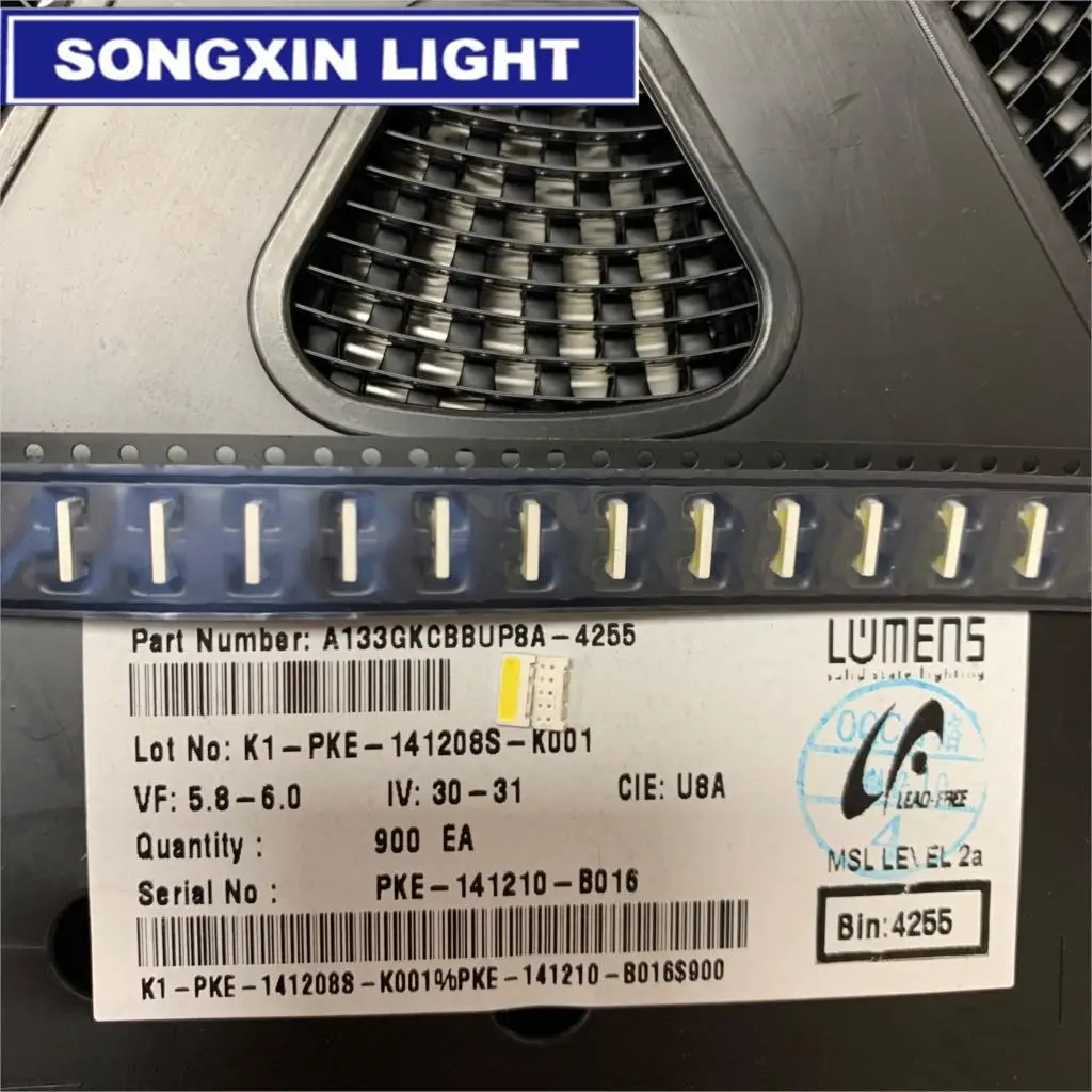 50 шт./лот Edge SMD LED 7032 6 в люмен 1 Вт 160ма Новый и оригинальный холодный белый Высокая