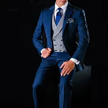 3 peça ternos dos homens azul royal casamento smoking entalhado lapela personalizado masculino jaqueta calças colete nova moda roupas traje homme (1)