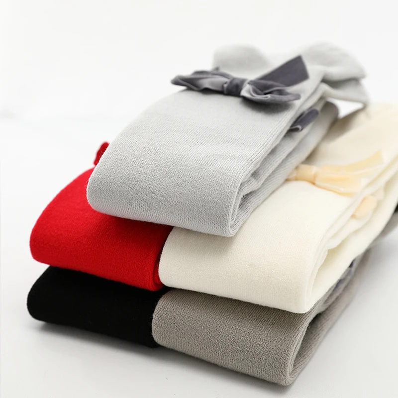 Зимние Колготки для маленьких девочек Сезон осень Теплые плотные бархатные