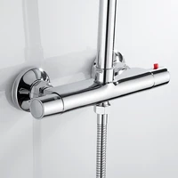 chrome thermostatic shower faucets bathroom mixer tap hot and cold mixer mixing valve bathtub faucet