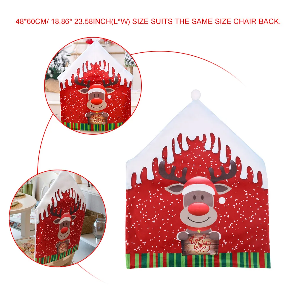 1 шт. чехол на стул с принтом Санта Клаус|Чехлы стулья| |