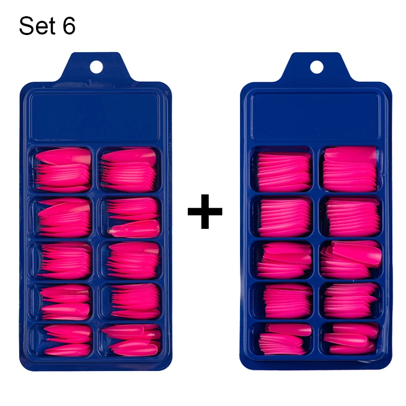 Wholesale 200pcs/box Press on False Nails Long Coffin Clear Stiletto Tips Full Cover DIY Acrylic Fake 10 Sizes | Красота и здоровье