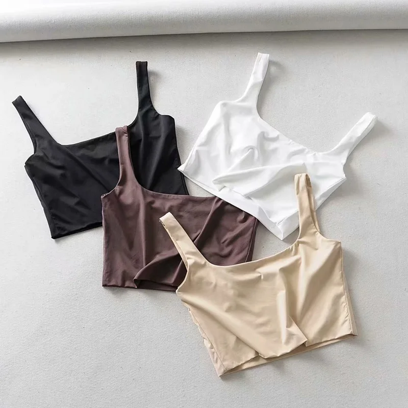 

Summer Women Sexy Sleeveless Fashion Short Square Collar Tank Tops Y2k Tops Blouses Halter Top Tanks Camis Corset Haut Femme