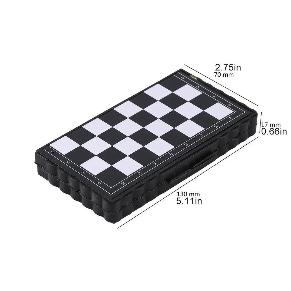 

1 Set Mini Magnetic Plastic Folding Chess Board Chess Board Game Portable Toy For Children Folded Magnetic Chess