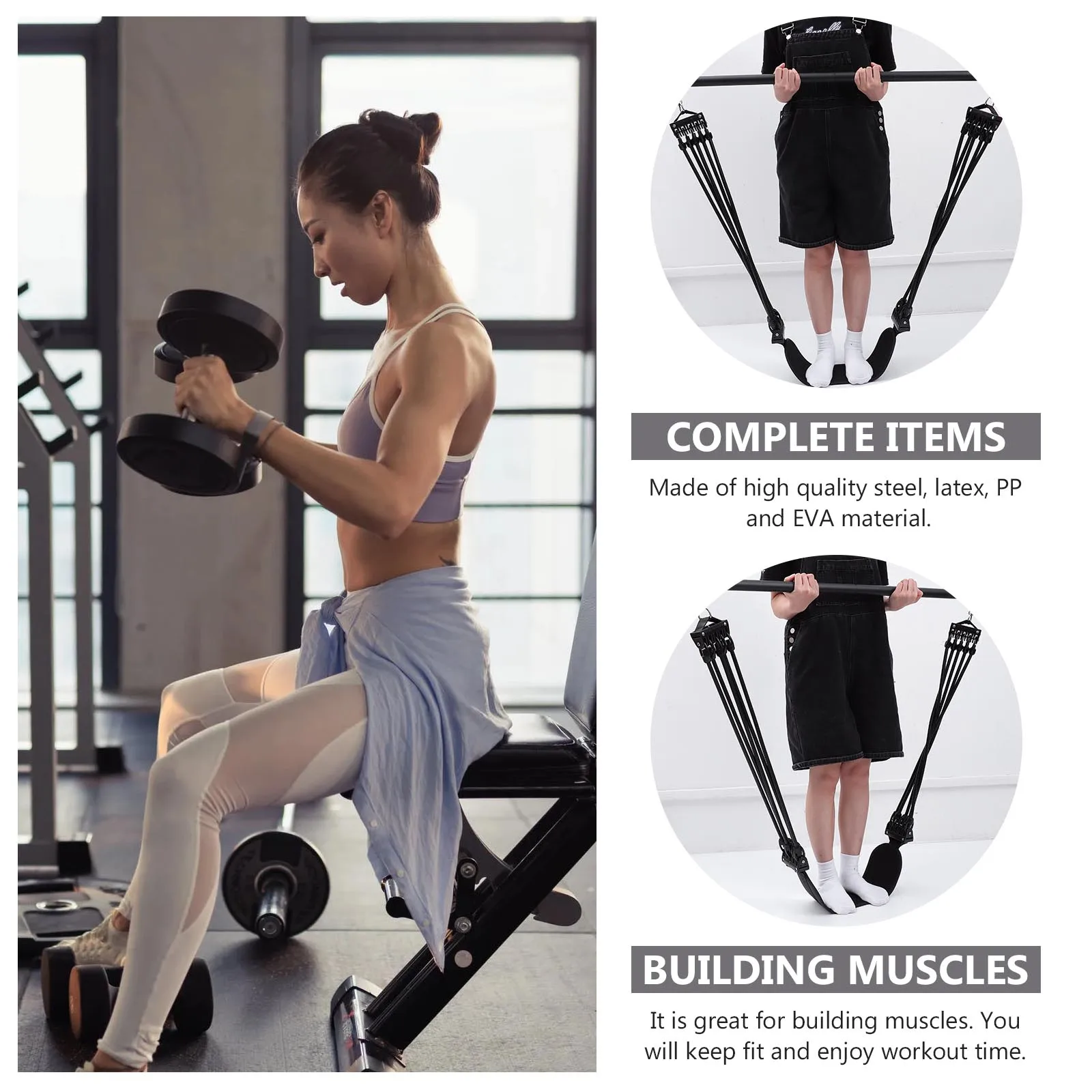 

1 Set Resistance Bands Set Pulldown Trainer Household Fitness Equipment