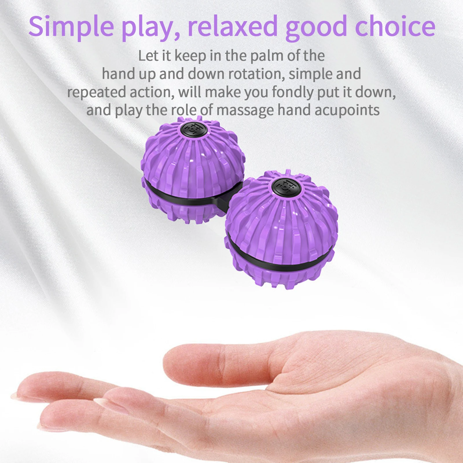 

Hand Massage Ball Stress Releasing Ball Conjoined Hand Relaxation Toy Portable Fitness Ball Click Sound Massage Ball For Child