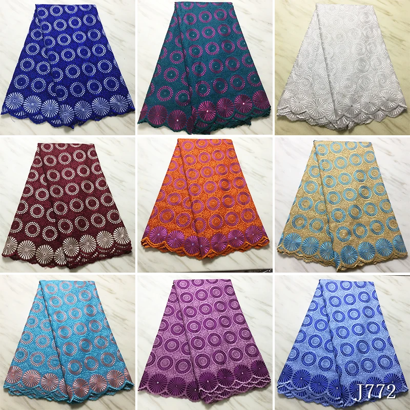 Африканская кружевная ткань Королевский Синий Швейцарский Vole Lace 5 ярдов порошок вышитая польская хлопковая кружевная ткань Женская ткань HA772
