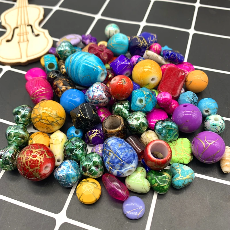 Оптовая продажа новинка 20 г акриловые бусины для смешивания стиль