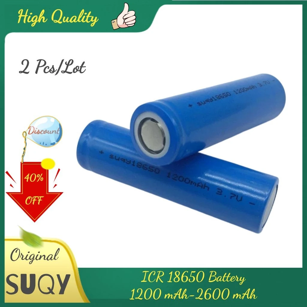 

2 pcs 18650 Rechargeable Battery 3.7 Baterie icr18650-26f 26 22p 26f Recargables Bateria 18650 Recargable Oplaadbare Batterijen